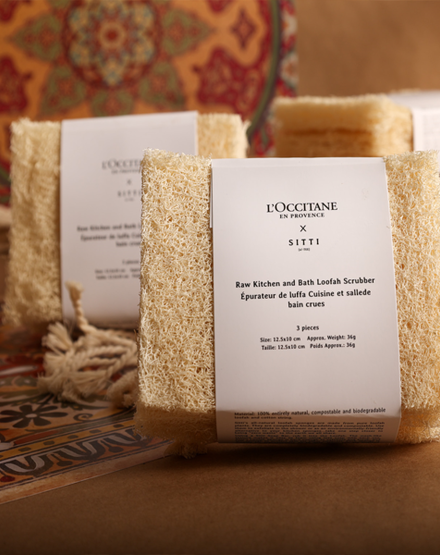L'Occitane x Sitti Natural Loofah Scrubber l occitane x sitti natural loofah scrubber