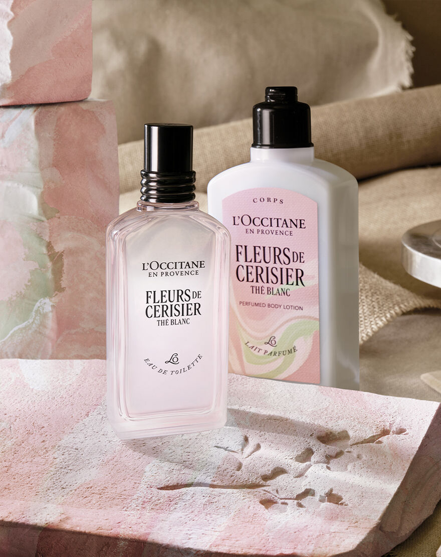 Fleurs de Cerisier Thé Blanc (Cherry Blossom) Perfumed Body Lotion fleurs de cerisier th blanc cherry blossom perfumed body lotion