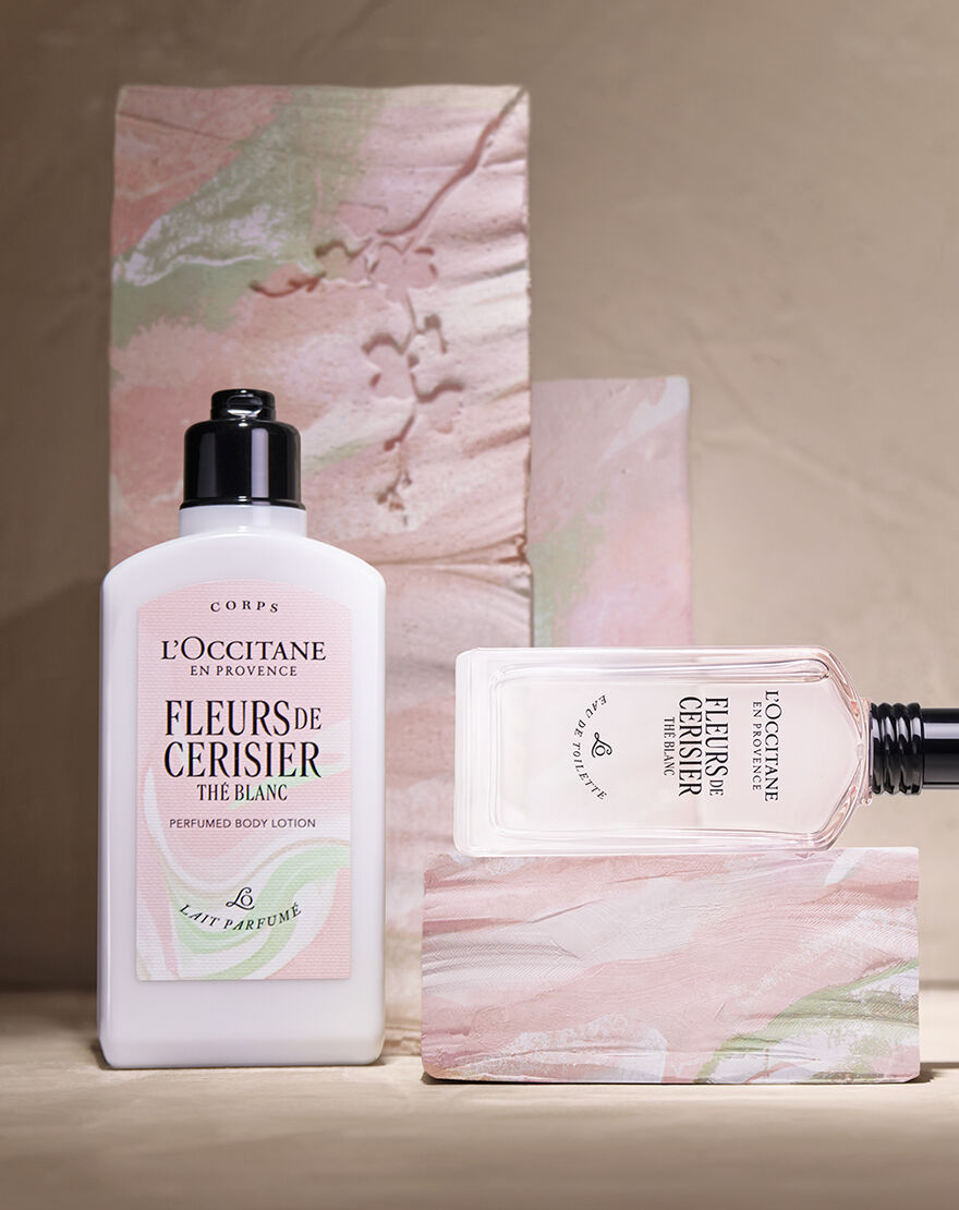 Fleurs de Cerisier Thé Blanc (Cherry Blossom) Perfumed Body Lotion fleurs de cerisier th blanc cherry blossom perfumed body lotion