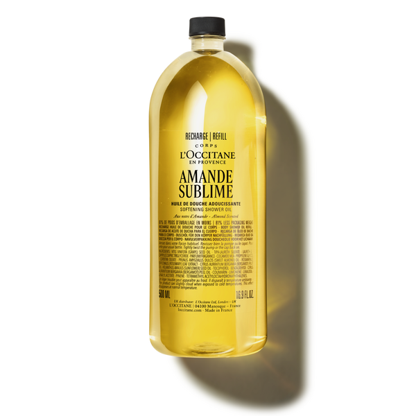 almond  amande   shower oil refill  500ml