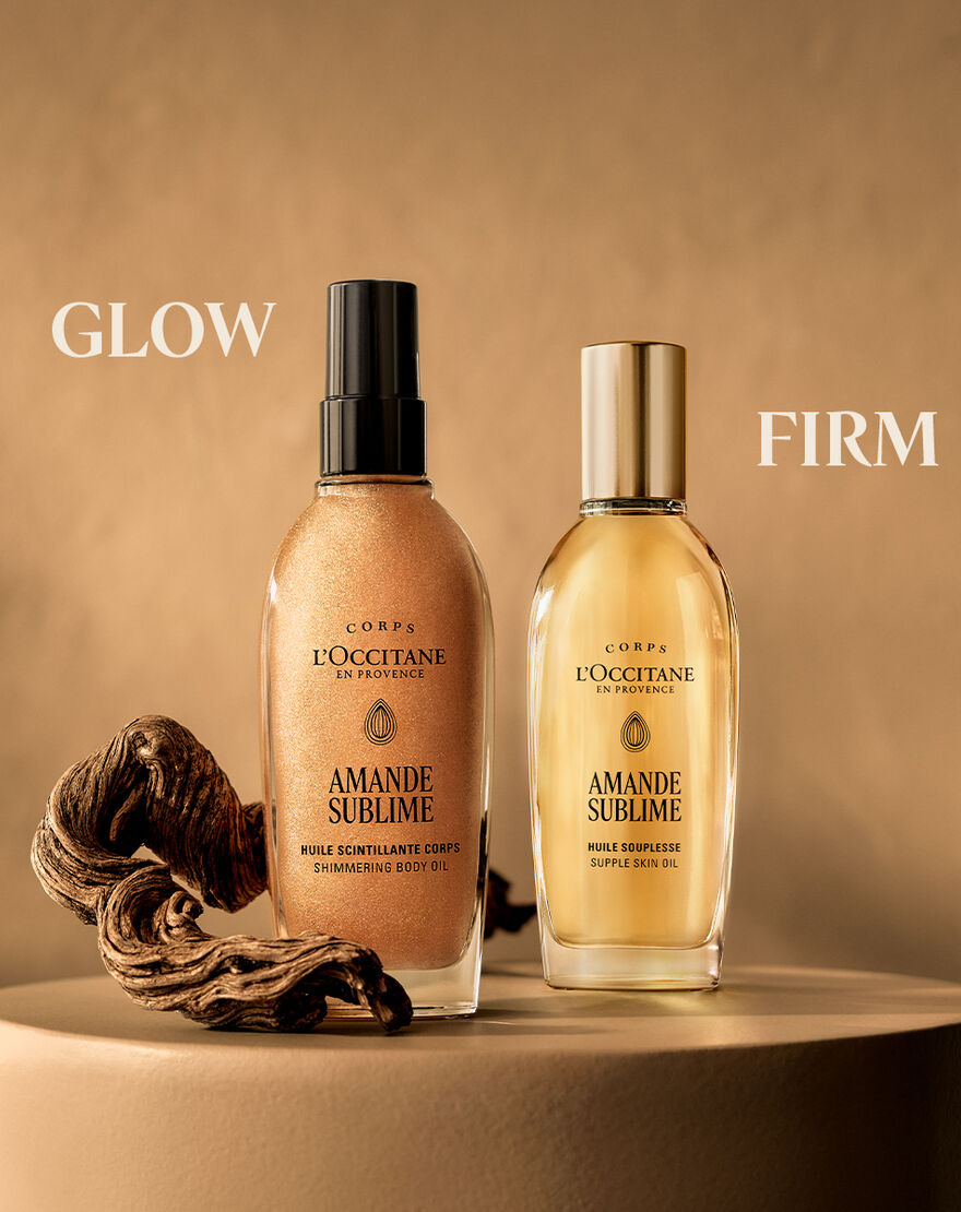 almond  amande  shimmering  body oil