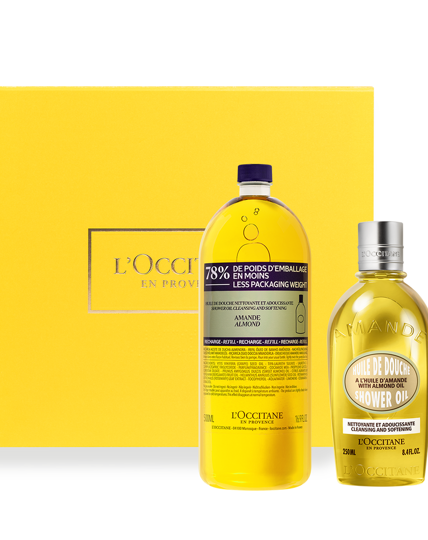Almond Shower Oil Refillable Duo almond shower oil refillable duo