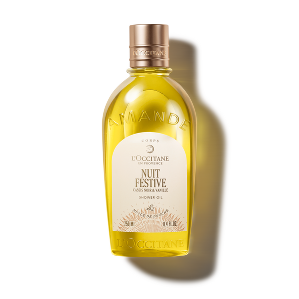 almond nuit festive shower oil