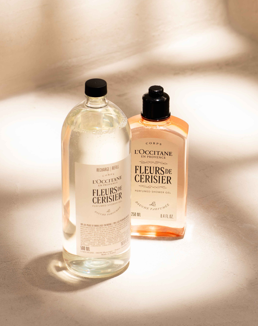 fleurs de cerisier  cherry blossom  perfumed shower gel  500ml