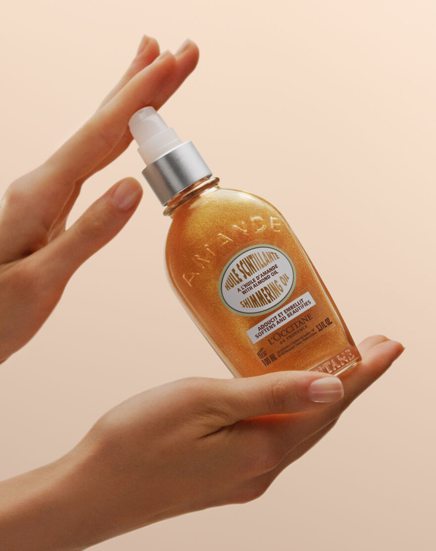 almond shimmering body oil