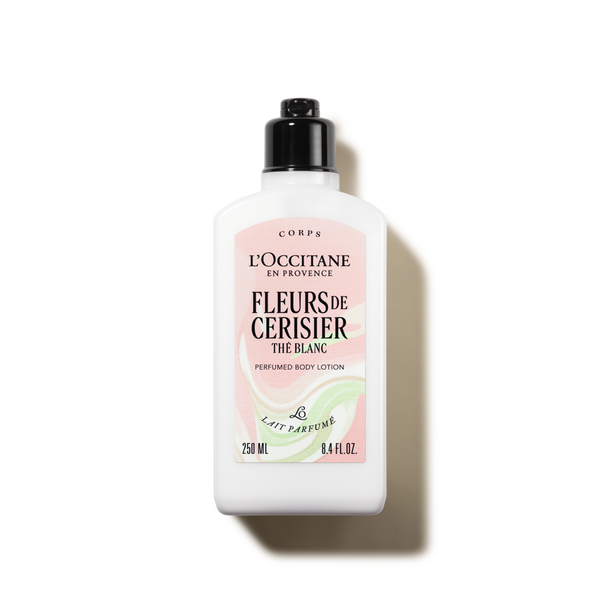 fleurs de cerisier th  blanc  cherry blossom  perfumed body lotion