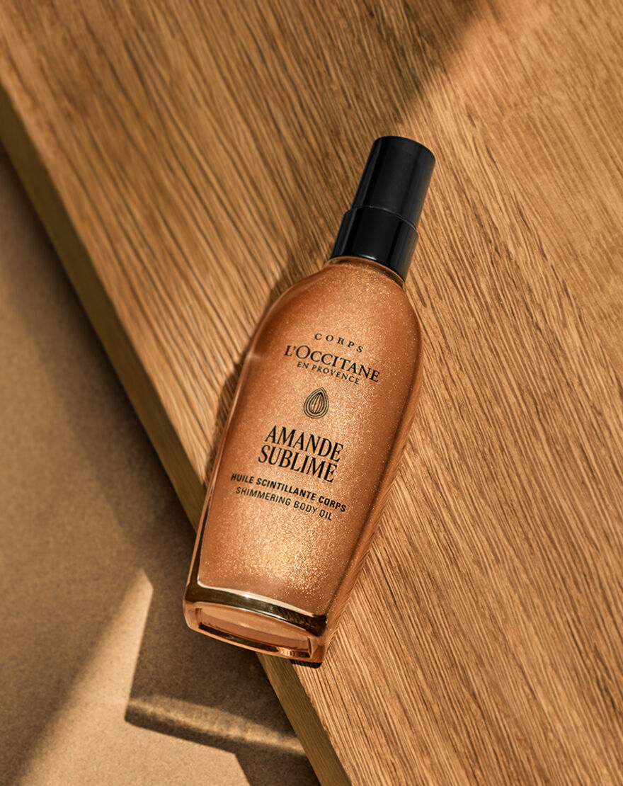almond  amande  shimmering  body oil