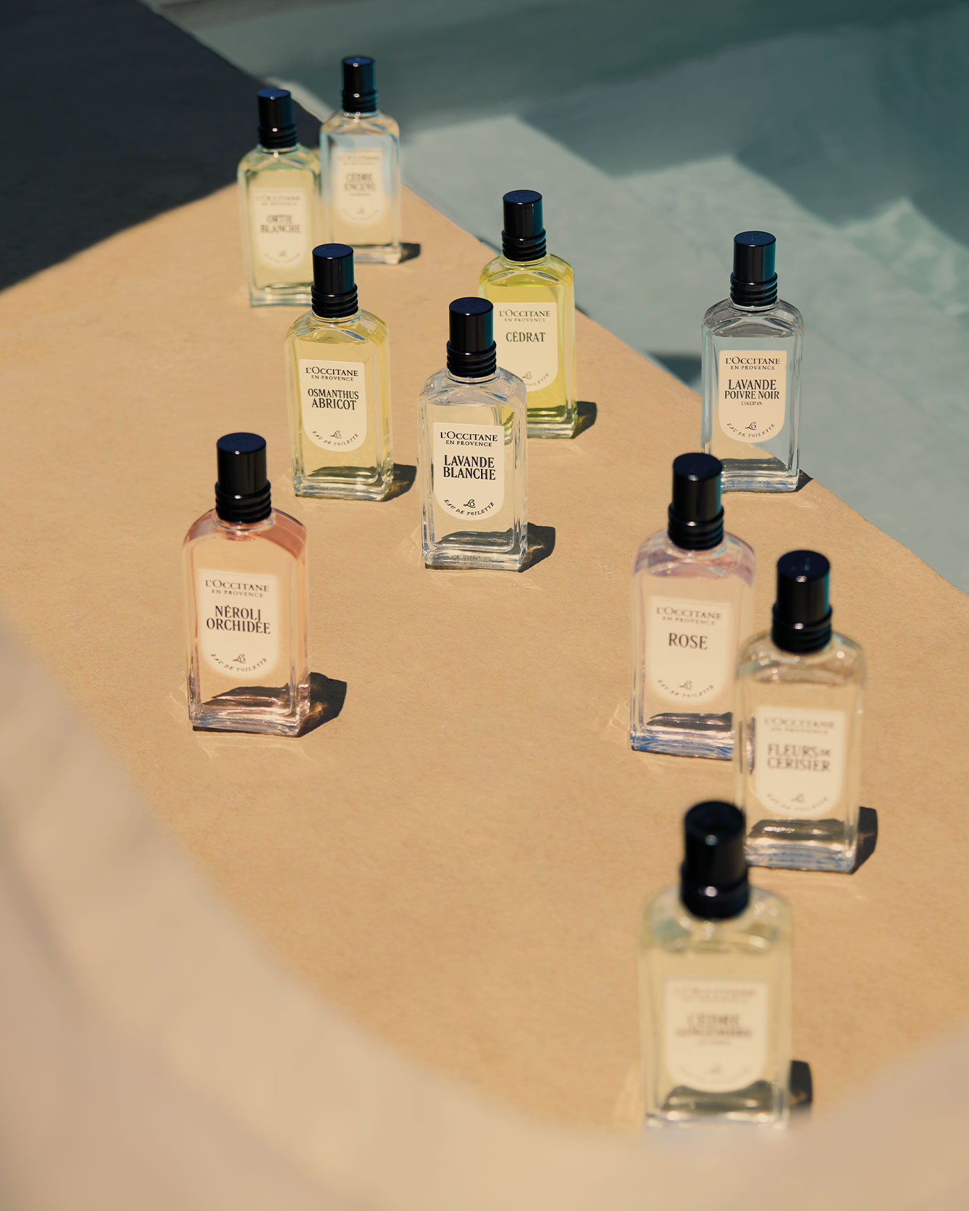 L'Occitane summer fragrances in soft natural light